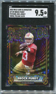 2023 Wild Card Alumination Psyched Swirl Pulsar Brock Purdy 18/25 SGC 9.5 MT+