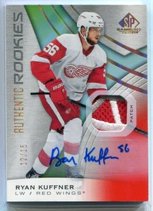 2019-20 SP Game Used Red Spectrum 140 Ryan Kuffner Rookie Patch Auto 12/15