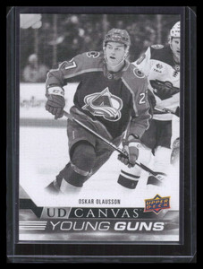 2022-23 Upper Deck Canvas Black and White c372 Oskar Olausson Rookie Young Guns