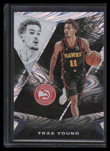 2020-21 Panini Black Silver Swirlorama 45 Trae Young 50/65