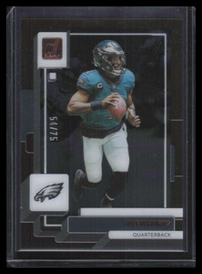 2022 Clearly Donruss Orange 38 Jalen Hurts 54/75