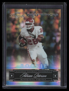 2007 Playoff Prestige Draft Picks Light Blue 155 Adrian Peterson Rookie 20/999