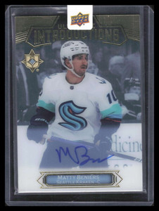 2022-23 Ultimate Introductions Autographs ui5 Matty Beniers Rookie Auto SP