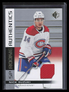 2019-20 SP Jerseys 131 Nick Suzuki Rookie Jersey