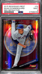 2015 Bowman's Best Red Refractor 32 Noah Syndergaard Rookie 4/5 PSA 9 MINT