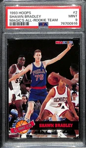 1993-94 Hoops Magic's All-Rookies 2 Shawn Bradley Rookie PSA 9 MINT