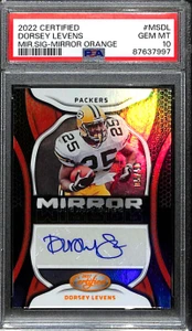 2022 Certified Mirror Signatures Orange 40 Dorsey Levens Auto 5/50 PSA 10 GEM MT