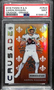 2018 Rookies and Stars Crusade Orange 3 Aaron Rodgers 31/35 PSA 9 MINT