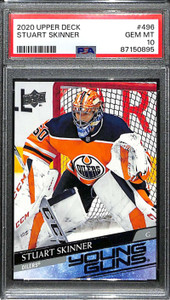 2020-21 Upper Deck 496 Stuart Skinner Rookie YG Young Guns PSA 10 GEM MT