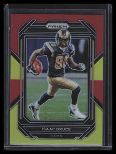 2022 Panini Prizm Prizms Red and Yellow Refractor 168 Isaac Bruce 39/44