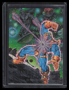 1992 SkyBox Marvel Masterpieces Battle Spectra 2d Silver Surfer vs. Thanos