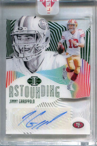 2019 Panini Illusions Astounding Autographs Green 17 Jimmy Garoppolo Auto 6/10