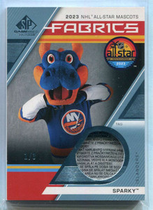 2023-24 SP Game Used '23 All Star Mascot Fabrics Sparky Laundry Tag Patch 1/3