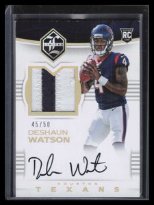 2017 Limited Gold Spotlight 114 DeShaun Watson Rookie Patch Auto 45/50