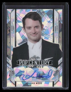 2021 Leaf Pop Century Metal Crystals Silver baew1 Elijah Wood Auto 1/25