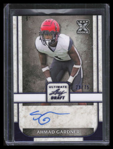 2022 Leaf Ultimate Draft Navy baag1 Ahmad Sauce Gardner Rookie Auto 28/75