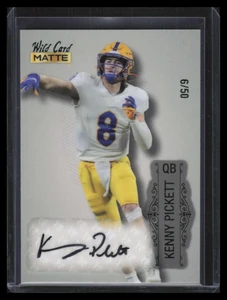 2022 Wild Card Matte Silver Autographs Green Kenny Pickett Rookie Auto 6/50