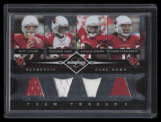 2008 Leaf Limited Team Threads 7 Leinart James Boldin Fitzgerald Jersey 11/100