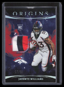 2021 Panini Origins Rookie Patches Red 18 Javonte Williams Rookie Patch 17/99