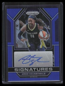 2023 Panini Prizm WNBA Signatures Prizms Blue 14 Arike Ogunbowale Auto 19/49