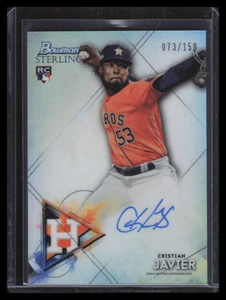 2021 Bowman Sterling Autographs Refractor Cristian Javier Rookie Auto 73/150