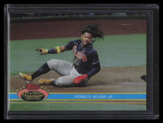 2021 Stadium Club Chrome '91 Design Variations Refractor 57 Ronald Acuna Jr.