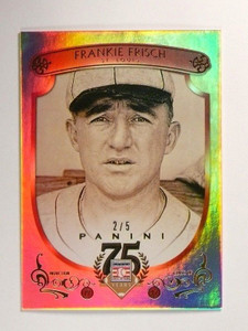 2014 Panini Hall of Fame Red Frame Gold Frankie Frisch #D2/5 #50