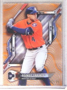 2018 Topps High Tek George Springer Orange Galactic Diffractor #D02/25 