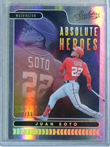 2020 Absolute Baseball Herores Spectrum Silver Juan Soto #D77/99 #AH6