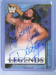 2017 Topps Legends Of WWE Blue Hacksaw Jim Duggan Autograph Auto #D22/25