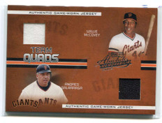 2005 Absolute Team Quads Galarraga McCovey Lofton Cruz Quad Bat Jersey 132/150