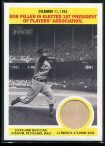 2005 Topps Heritage Flashbacks BF Bob Feller Cleveland Municipal Stadium Seat