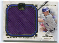 2014 Topps Museum Momentous Material Gold Troy Tulowitzki Jumbo Jersey 35/35