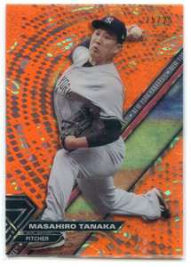 2017 Topps High Tek Orange Magma HTMAT Masahiro Tanaka 15/25