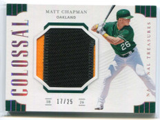 2019 National Treasures Colossal Materials Holo Gold 7 Matt Chapman Patch 17/25