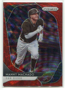 2020 Panini Prizm Prizms Red Wave Refractor 76 Manny Machado 82/99