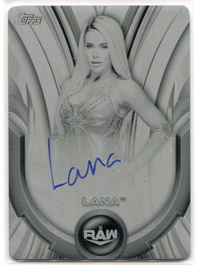 2020 Topps WWE Women's Division Autographs Printing Plate Black Lana Auto 1/1
