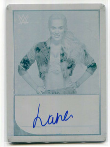 2016 Topps WWE Road to WrestleMania Printing Plate Cyan NNO Lana Auto 1/1