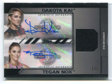 2021 Topps WWE Undisputed Match-Up Relics Dakota Kai Tegan Nox Mat Dual Auto 1/5