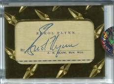 The Bar Pieces of the Past Superfoil Errol Flynn Cut Auto 1/1 PSA Certified