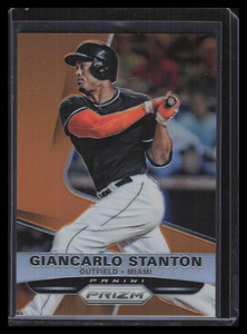 2015 Panini Prizm Prizms Orange Refractor 71 Giancarlo Stanton 9/60