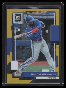2022 Donruss Optic Gold Refractor 123 Teoscar Hernandez 2/10