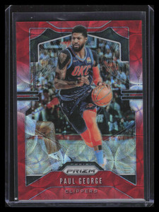 2019-20 Panini Prizm Prizms Choice Red Refractor 185 Paul George 35/88