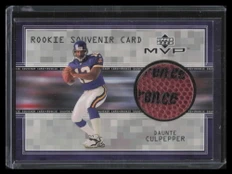 1999 Upper Deck MVP Game Used Souvenirs DCS Daunte Culpepper Rookie Ball