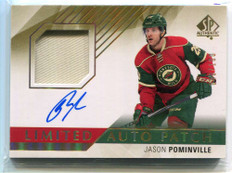 2015-16 SP Authentic Limited Autographs 52 Jason Pominville Patch Auto 40/100