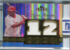 2012 Topps Tribute Debut Digit Relics Blue RH Ryan Howard Dual Jersey 13/50
