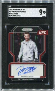 2022 Panini Prizm UFC Signatures Prizms Black Pedro Munhoz Auto 1/1 SGC 9 MT