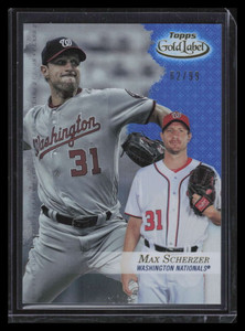 2017 Topps Gold Label Class 2 Blue 28 Max Scherzer 62/99