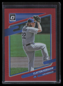2021 Donruss Optic Red Refractor 130 Clayton Kershaw 55/60