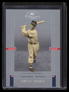 2005 Donruss Classics Timeless Tributes Silver 250 Stan Musial LGD 61/100 Legend